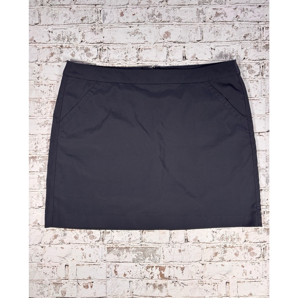 Womens PGA Tour Black Golf‎ Skirt Skort Size 12 Polyester Spandex